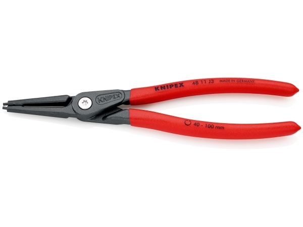 Knipex 48 11 J3, Cirkeltænger, Krom-vanadium-stål, Plast, Rød, 225 mm, 266 g