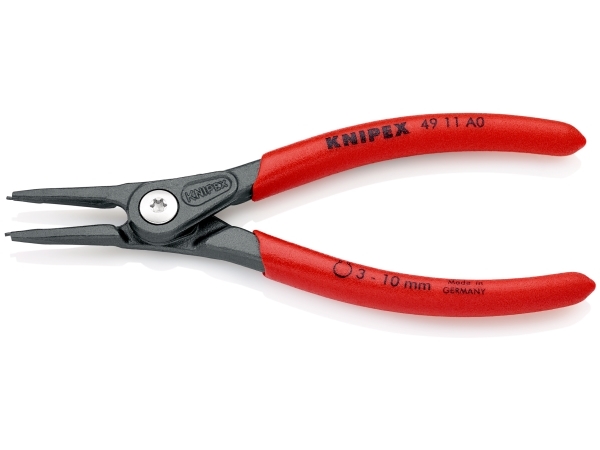 Knipex 49 11 A0, Sicherungsringzange, Chrom-Vanadium-Stahl, Kunststoff, Rot, 140 mm, 101 g