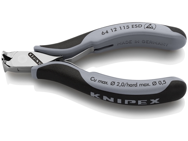 Knipex 64 12 115 Esd, Pinzette, Stahl, Kunststoff, Schwarz, Grau, 115 Mm, 94 G