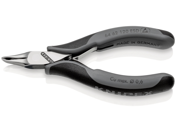 Knipex 64 62 120 Esd, Vornschneider, Stahl, Kunststoff, Schwarz, Grau, 120 Mm, 70 G