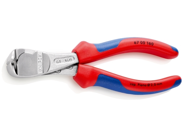 Knipex 67 05 160, Pinzette, Stahl, Blau, Rot, 160 Mm, 266 G