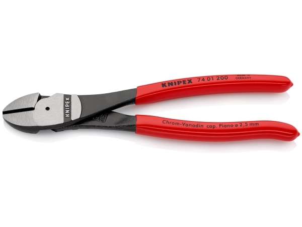 KNIPEX Kraft-skævbider sort atramenteret betrukket med kunststof 200 mm