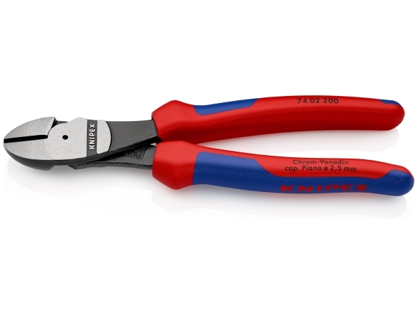 Knipex 74 02 200 SB, Handdriven kabelavbitare, Blå, Röd, Svart, Rostfritt stål, 4,2 mm, DIN ISO 5749, 200 mm | EL Artiklar - Verktyg för EL - Kabelverktyg | GameStuff