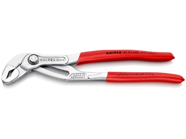 Knipex 87 03 250, Tunge-og-spids tang, 5 cm, 4,6 cm, Stødbestandig, Dielektrisk, Krom-vanadium-stål, Plast, Plast