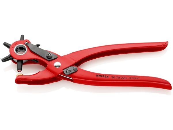 Knipex 90 70 220 revolverhåltång 2-5 mm, 220 mm, röd pulverlackerad