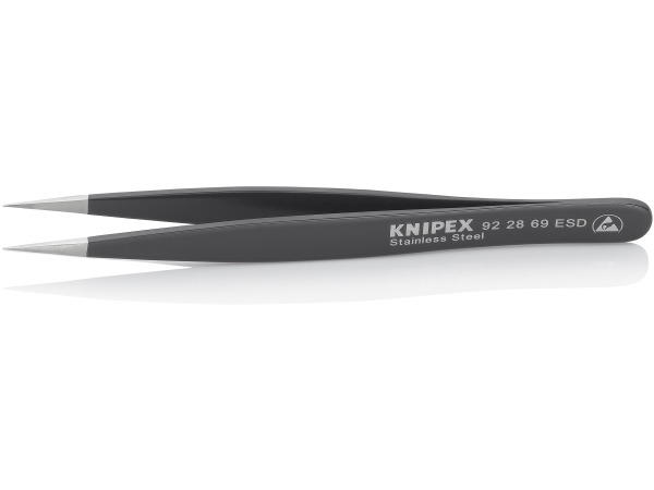 Knipex KP-922869ESD, Krom-nikkel-stål, Sort, Rustfrit stål, Buet, 1 stk