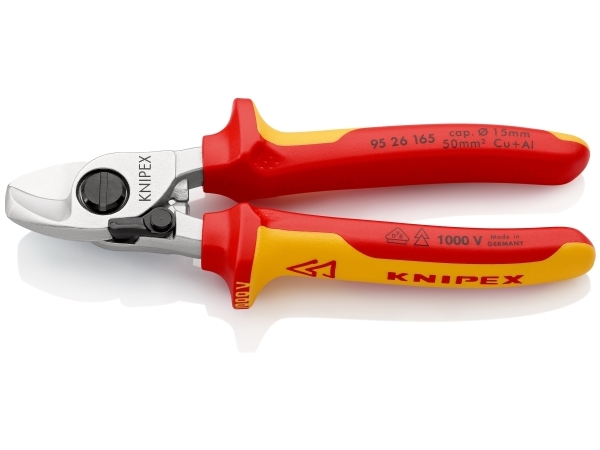 Knipex - Diagonale Skæretænger - Isoleret - 165 Mm - Maks. Åbning: 50 Mm