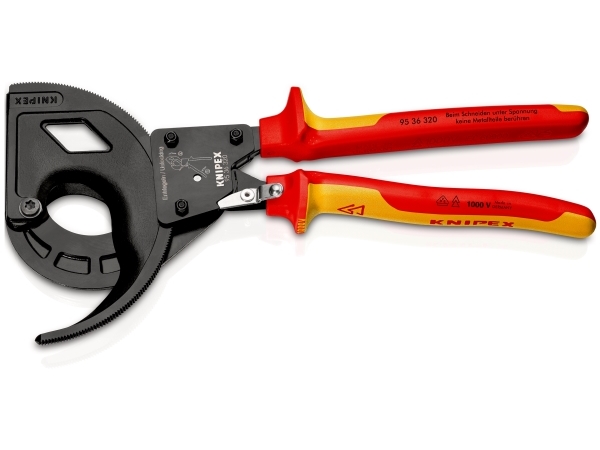 KNIPEX kabelsaks, 320 mm, 1000 V, skraldeprincip