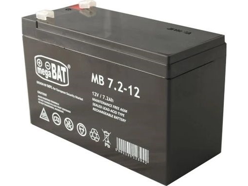Milly Mally Megabat 12V 7.2Ah F1(187) Agm Batterie, 3-5 Jahre