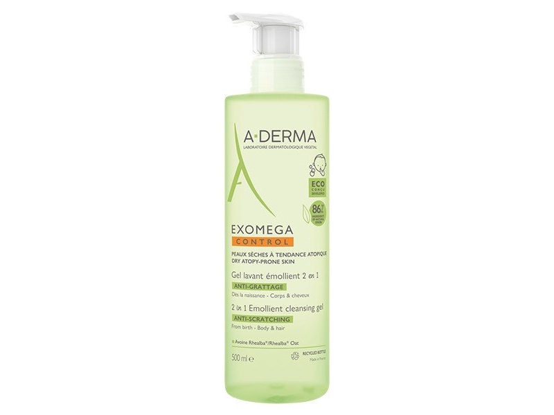 Aderma A-Derma Exomega Control Emollient Cleansing Gel 2In1 Żel Pod Prysznic 500Ml