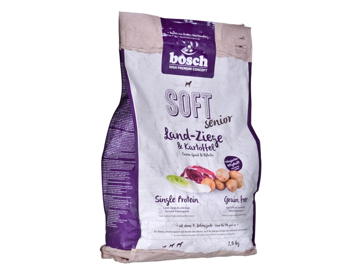 Bosch Tiernahrung Hpc Soft / Plus Senior Land-Ziege & Kartoffel, Senior, Jede Rasse, Ziege, Kartoffel, 2,5 Kg