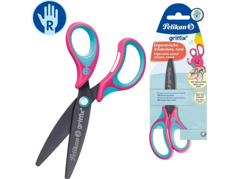 Pelikan Griffix, Kinder, Gerader Schnitt, Eins/Eine , Blau, Pink, Metall, Universal