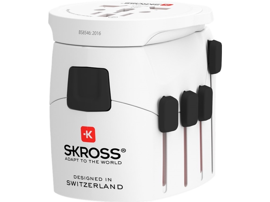 MicroConnect SKROSS World Adapter Pro+ - Adapter för effektkontakt - vit