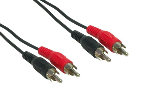 E+P B 33/20, 2 X Rca, Hanstik, 2 X Rca, Hanstik, 20 M, Sort