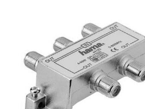 Hama Catv Splitter, 4 Way, Kabelsplitter, 5 - 862 Mhz, Silber, Metall, 1 Stück(E), 230 Mm