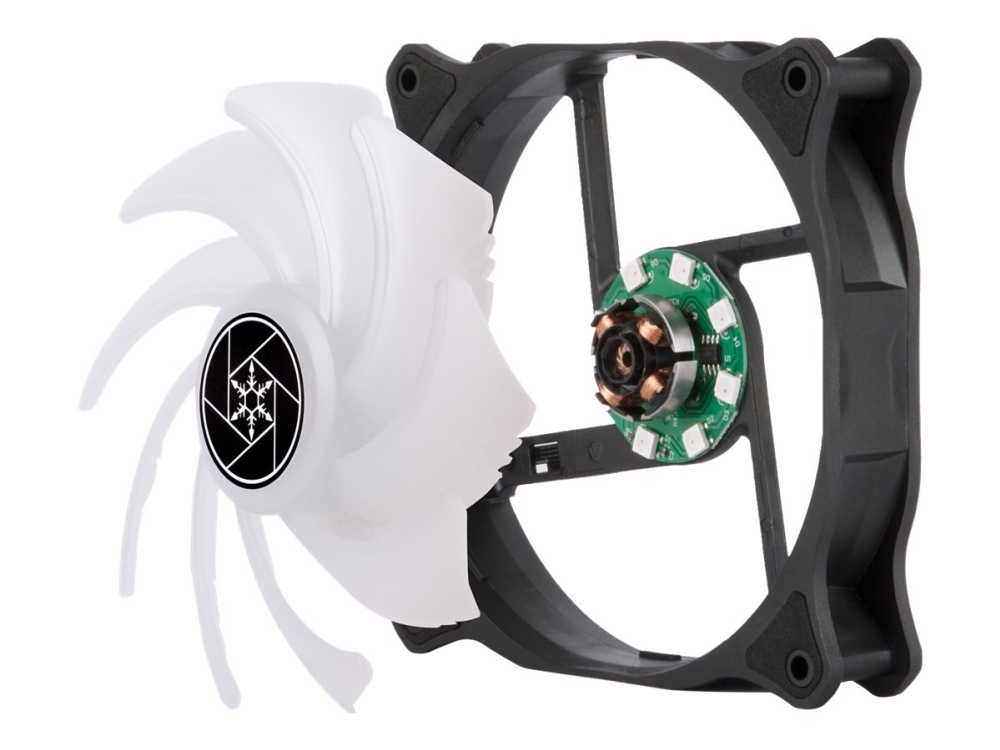 Silverstone Air Blazer 120R - Indsats Med Blæser - 120 Mm - Sort, Gennemsigtig
