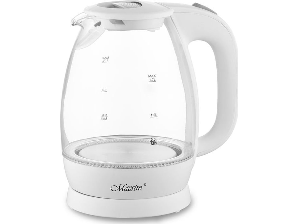 Feel-Maestro Mr-063-White, 1,7 L, 2200 W, Hvid, Glas, Vandmåler, Overophedningsbeskyttelse