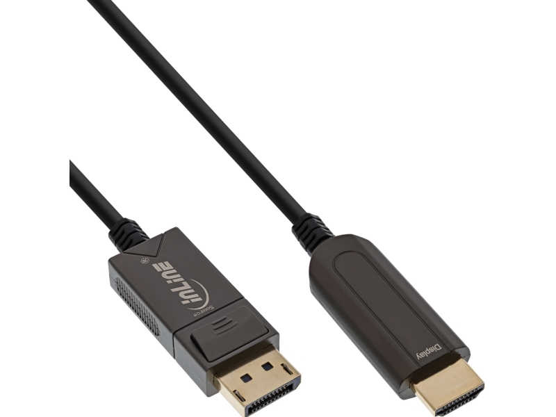 Inline 17180A, 10 M, Displayport, Hdmi, Hanstik, Hanstik, Lige