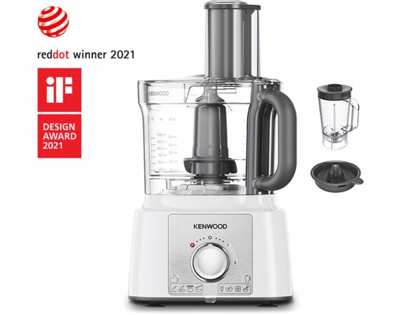 Kenwood MultiPro Express, 3 l, Rostfritt stål, Vit, Rotations-, 1,5 l, 1,5 l, 2 diskar