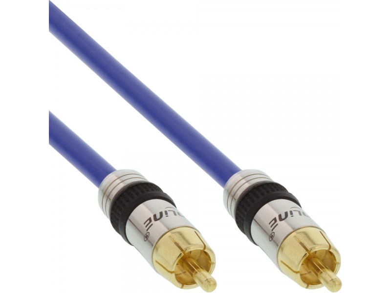 InLine 4043718018260, RCA, Hanstik, RCA, Hanstik, Hanstik, 3 m, Blå