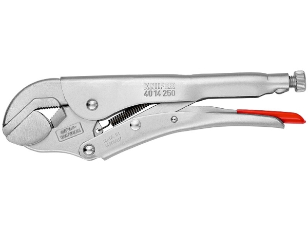 Knipex 40 14 250, Lukkopihdit, 4,5 cm, Kromi, Sinkittyä terästä, Terästä, Ruostumaton teräs, 25 cm