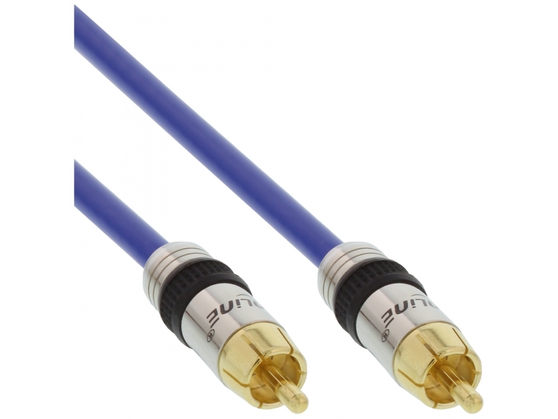 Inline Premium Rca-Video- Og Digital Lydkabel Rca Han/Han Guldbelagt 25 M