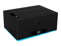 ICY BOX IB-127CL-U3 - Halvledarenhet/hårddisk-array - 2 fack (SATA-600) - USB 3.2 Gen 1 (extern) | Datorkomponenter - Hårddisk & Lagring - Kabinett & docking | GameStuff