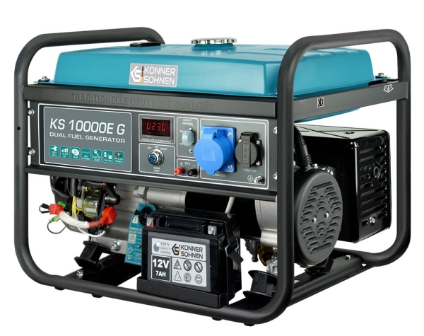 KS hybrid generator KS 10000E G 7,5kW/230V, benzin/LPG, elektrisk start billede
