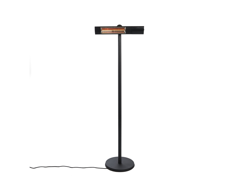 Hortus - Terrassevarmer gulvmodel GT 500/1000/1500W sort inkl. fjernbetjening