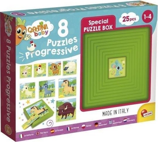 Lisciani Carotina Baby - Puzzle Progresywne Farma