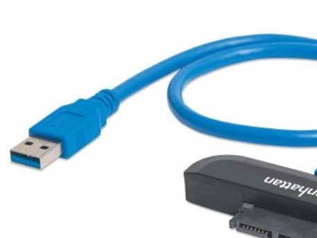 Manhattan Usb 3.2 Auf Sata-Adapter, Zum Anschluss Von 2,5"-Sata-Festplatten An Usb 3.0-Ports, Usb Typ-A, Sata, Schwarz, 28 Mm, 73 Mm, 11 Mm