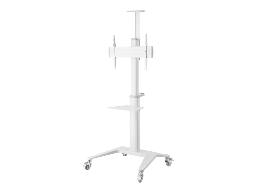 Techly - Vogn Med Hjul - For Fladt Panel/Av-Udstyr - Aluminium, Stål, Plastik - Blank Hvid - Skærmstørrelse: 37"-70"