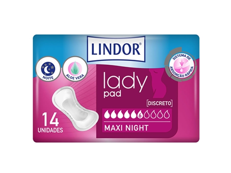Lindor Lady Pad Maxi Night 6 Tropfen