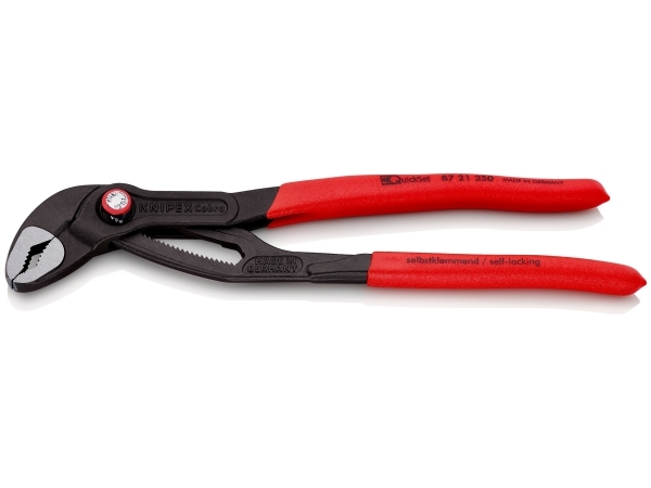 Knipex Wasserpumpenzange Cobra Quickset Grau Atramentiert 250 Mm