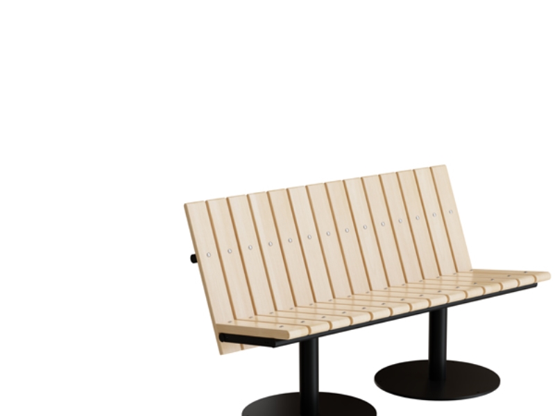 Soffa Cirkum, 3-sits låg, massiv björk, vit ram | Köksapparater - Storköksutrustning - Kantin | GameStuff