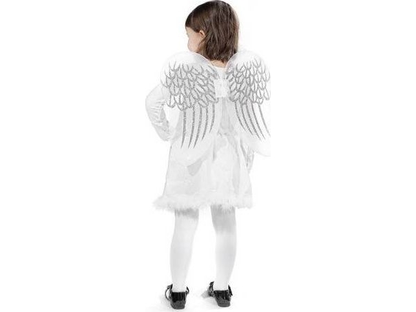 Godan Hvide Englevinger Med Glitter - 1 Stk Universal