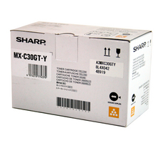 Sharp Mxc30gty - Gul - Original - Tonerpatron - For Sharp Mx-C250f, Mx-C300w, Mx-C301w