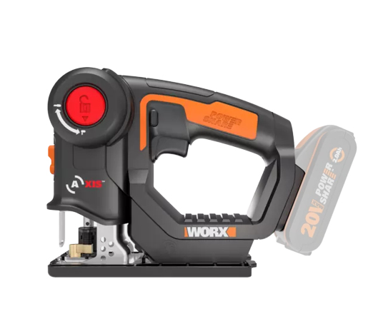 WORX WX550.9, topphandtag, svart, orange, borstad, 3000 spm, 10 cm, 7,6 cm | Sticksågar | GameStuff