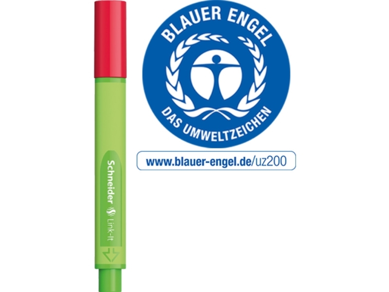 Schneider Schreibgeräte Link-It, Rød, Grøn, Rød, Plast, Trekant, Romantic-Red, Fiber