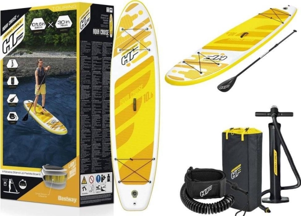 Bestway Hydro‑Force Aqua Cruise SUP 10’6” (320 × 76 × 12 cm) - oppusteligt paddleboard sæt