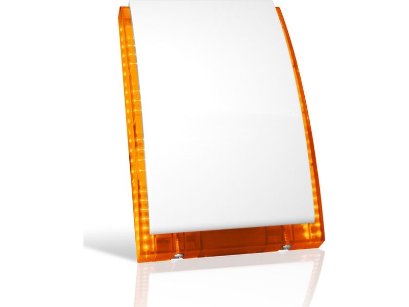 Satel udendørs akustisk-optisk signalanordning orange genopladelig 6V/1,3 Ah PIEZO SP-4006 O