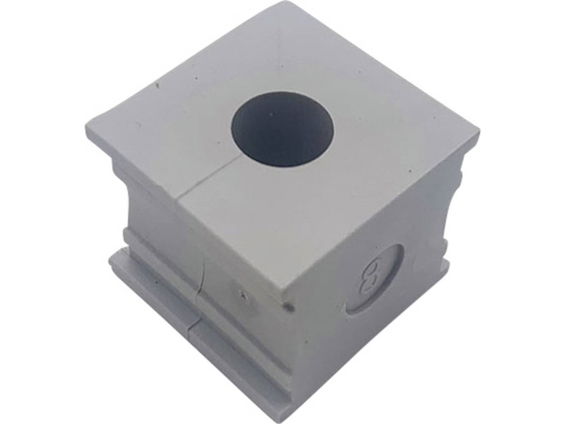 Tru Components Elt 8 Kabelgennemføring Slidset Klemme-Diameter (Max.): 9 Mm Elastomer Grå 1 Stk