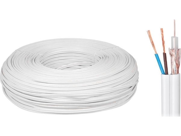 Elektrokabel koaksial YWDXek 75-0.59/3.7 K-60 + 2x0,5mm 100 m