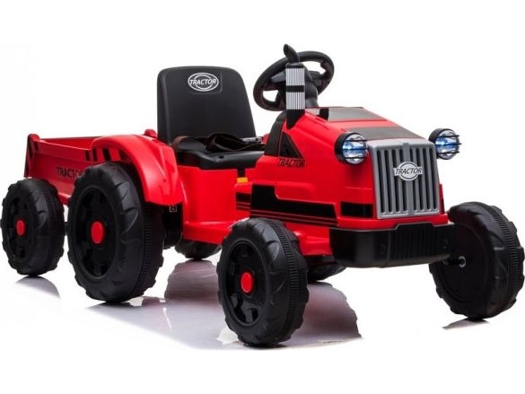 Lean Cars Elektromobilis traktorius su priekaba CH9959, raudonas