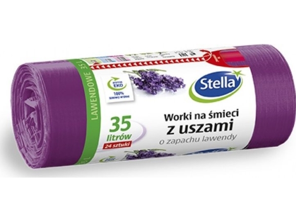 Stella Affaldsposer Med Håndtag Stella, Lavendelduft, 35 L, 24 Stk., Lavendel