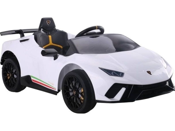 Lean Cars Enmans elfordon för barn Lamborghini Huracan, vit | Utomhusleksaker - Gå / Löpande fordon - Gå fordon | GameStuff