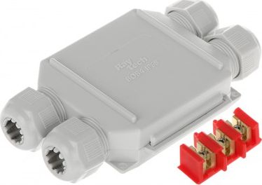 Raytech Abzweigdose Mit Gel 105X65x25 Mm, Mit Klemme, 3X4 Mm²