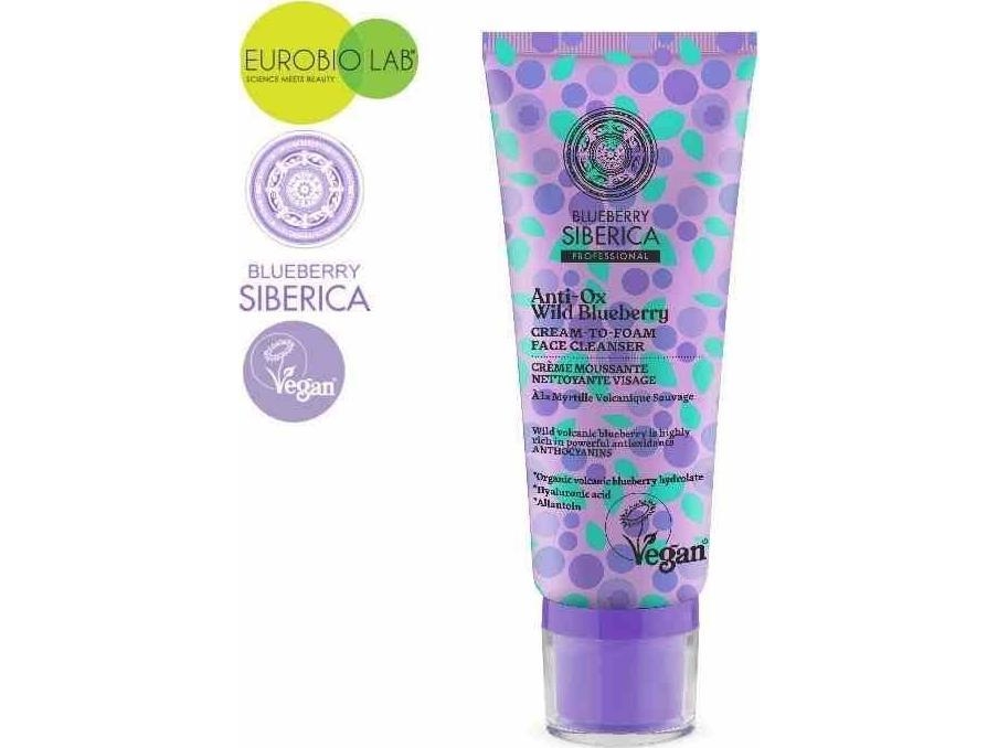 SIBERICA PROFESSIONAL_Blueberry Anti-Ox Wild Blueberry Cream To Foam Face Cleanser vegan cream cleansing foam 100ml
