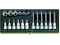 Proxxon Industrial 23 296 Multitand (Xzn), Außen-Multitand (Xzn) Aufsteckschlüssel-Bit-Satz 18-Teilig 1/2 (12,5 Mm)