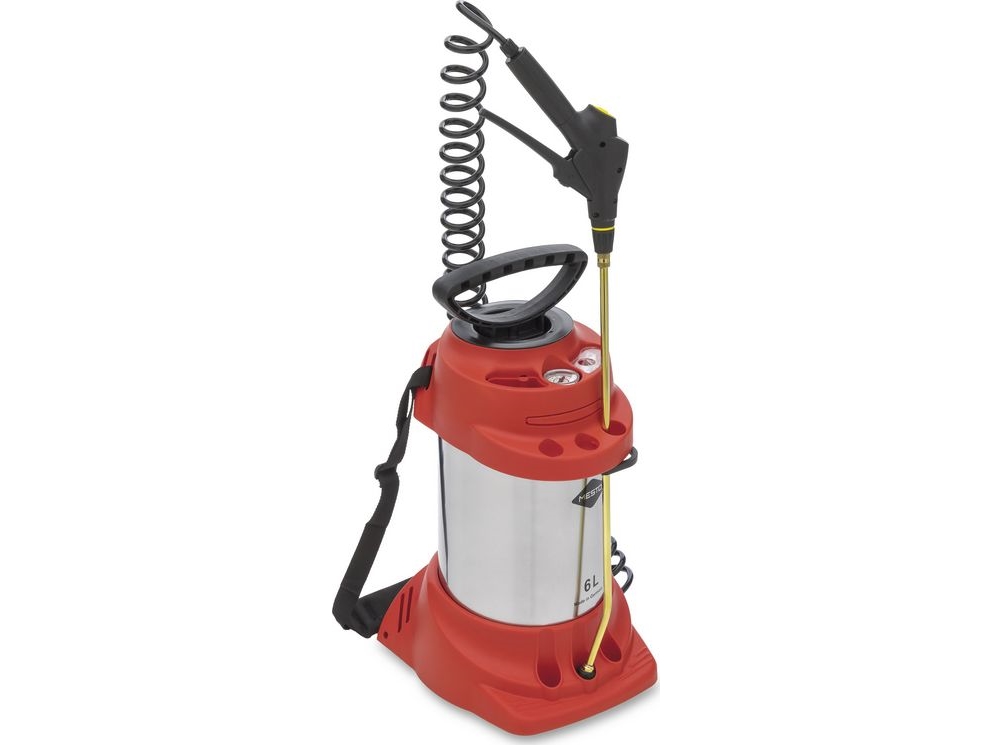 Mesto 3595P, Kompressionsgartenspritzer, 9 L, 6 L, Schwarz, Gelb, Edelstahl, 6 Bar